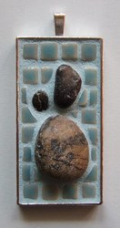mozaiekhanger met kiezelstenen, 51 x 27 mm